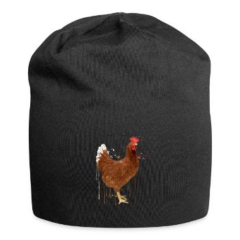Gouttes de poulet - Bonnet en jersey - noir - Devant