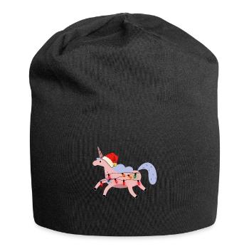 Unicorn Ugly Christmas - Jersey Beanie - black - Front