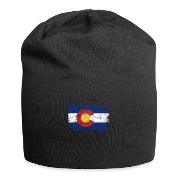 Colorado ensign flag used look - Jersey Beanie - black - Front