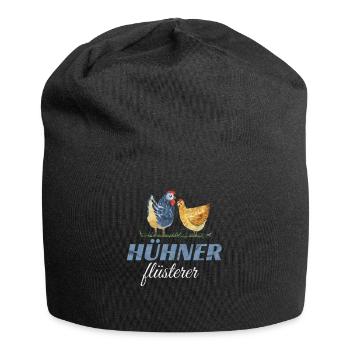 Hühner Flüsterer - Huhn Hühnerhalter Spruch - Jersey-Beanie - Schwarz - Vorne