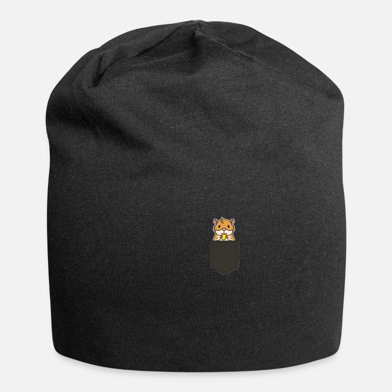 Geschenk Hamsters in der Tasche - Jersey-Beanie - Schwarz