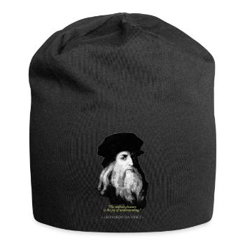 Leonardo Da VinciZitat - Jersey-Beanie - Schwarz - Vorne