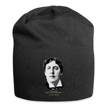 Oscar Wilde Quote - Jersey Beanie - black - Front