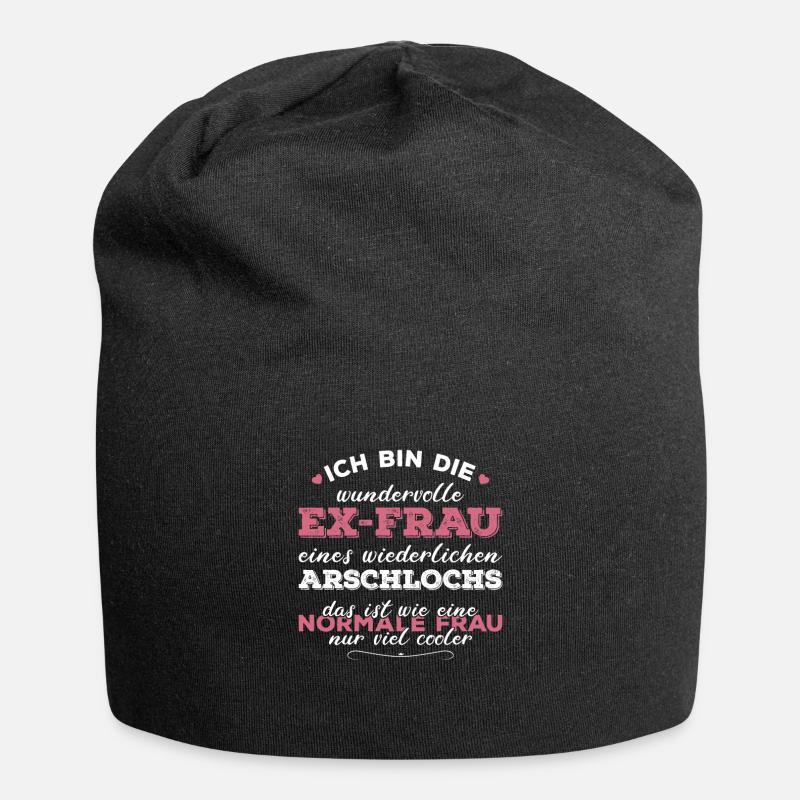 Scheidung Scheidungsparty Geschieden Lustiges - Jersey-Beanie - Schwarz
