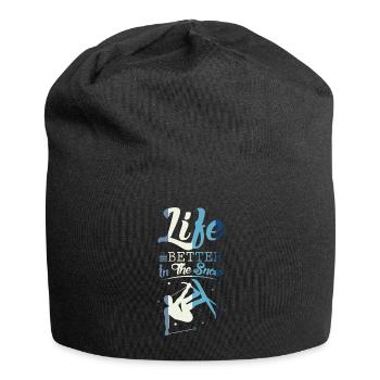 Skifahren Freestyle - Jersey-Beanie - Schwarz - Vorne