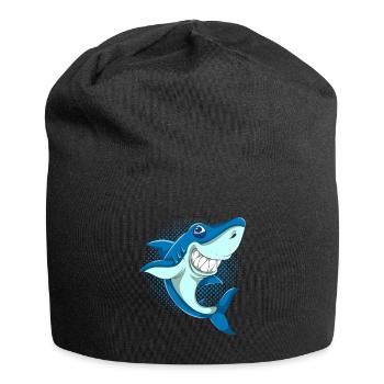 Hai Seeungeheuer Tiere - Jersey-Beanie - Schwarz - Vorne
