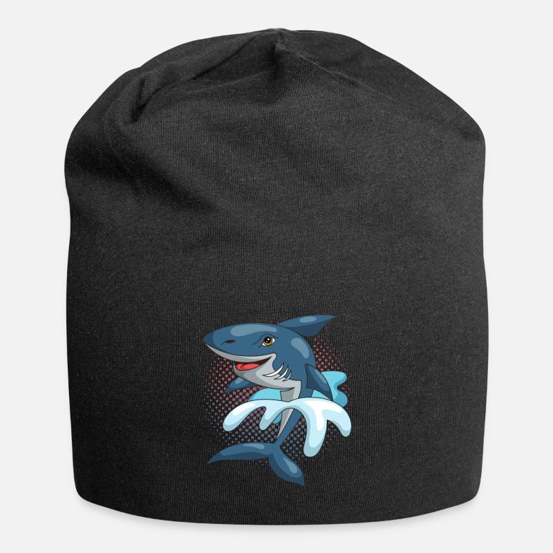 Hai - Jersey-Beanie - Schwarz