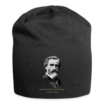 Giuseppe Verdi Zitat - Jersey-Beanie - Schwarz - Vorne