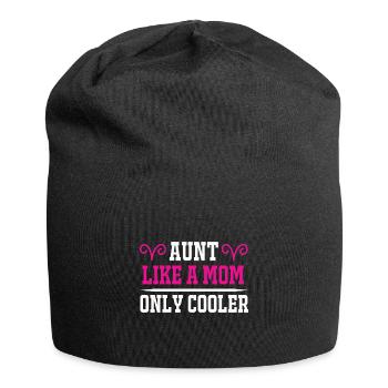 aunt like a mom only cooler,Gift for Mother, Gift - Jersey Beanie - black - Front