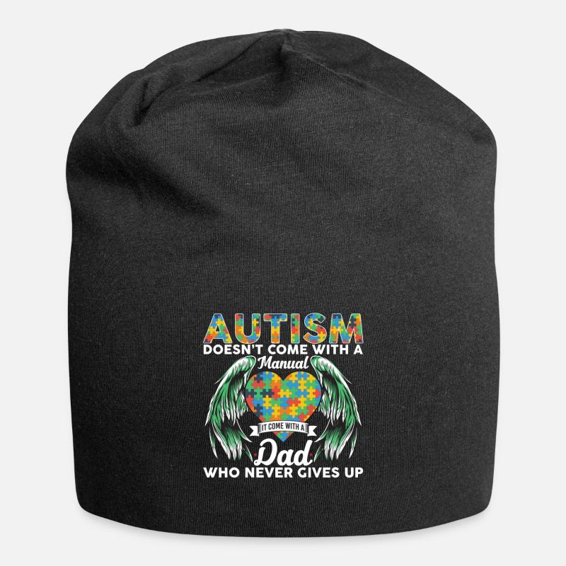 Autism Doesn’t Come With A Manual Comes With A Dad - Bonnet en jersey - noir