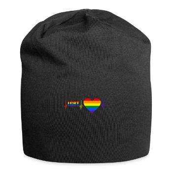 LGBT - Jersey-Beanie - Schwarz - Vorne