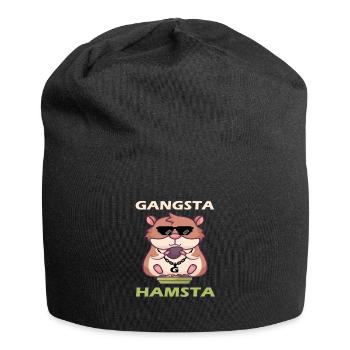 Hamster lustiges Meerschweinchen Geschenk - Jersey-Beanie - Schwarz - Vorne