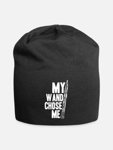 Oboe Mein Zauberstab hat mich gewählt Oboe - Jersey-Beanie - Schwarz