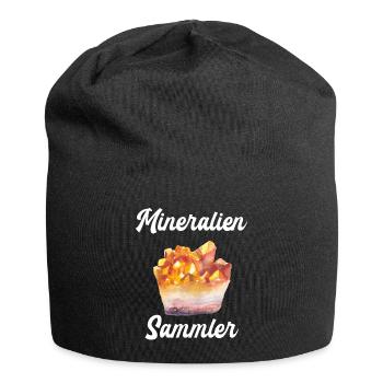 Mineralien Steine Geologie Sammler Mineral Geologe - Jersey-Beanie - Schwarz - Vorne