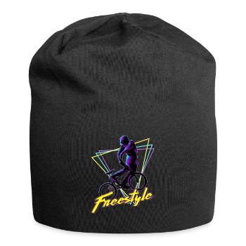 Cadeau BMX Halfpipe Freestyle Stunt Vaporwave - Bonnet en jersey - noir - Devant