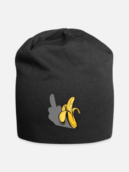 Idée cadeau popart banane majeur drôle - Bonnet en jersey - noir