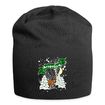 L'hiver dans les monts Métallifères - Bonnet en jersey - noir - Devant