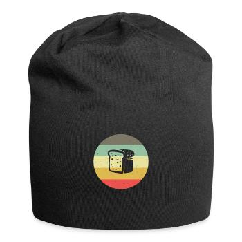 Bread baker's snack sandwich vintage gift idea - Jersey Beanie - black - Front