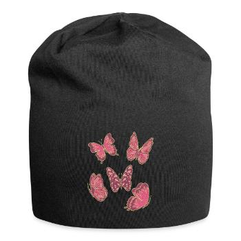 Butterfly butterfly nature - Jersey Beanie - black - Front