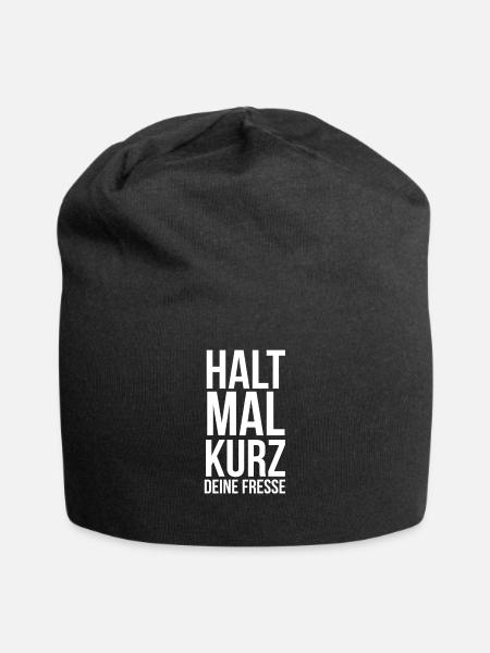 Lustig - Jersey-Beanie - Schwarz