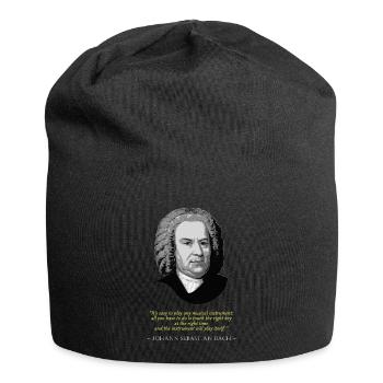 Johann Sebastian BachZitat - Jersey-Beanie - Schwarz - Vorne