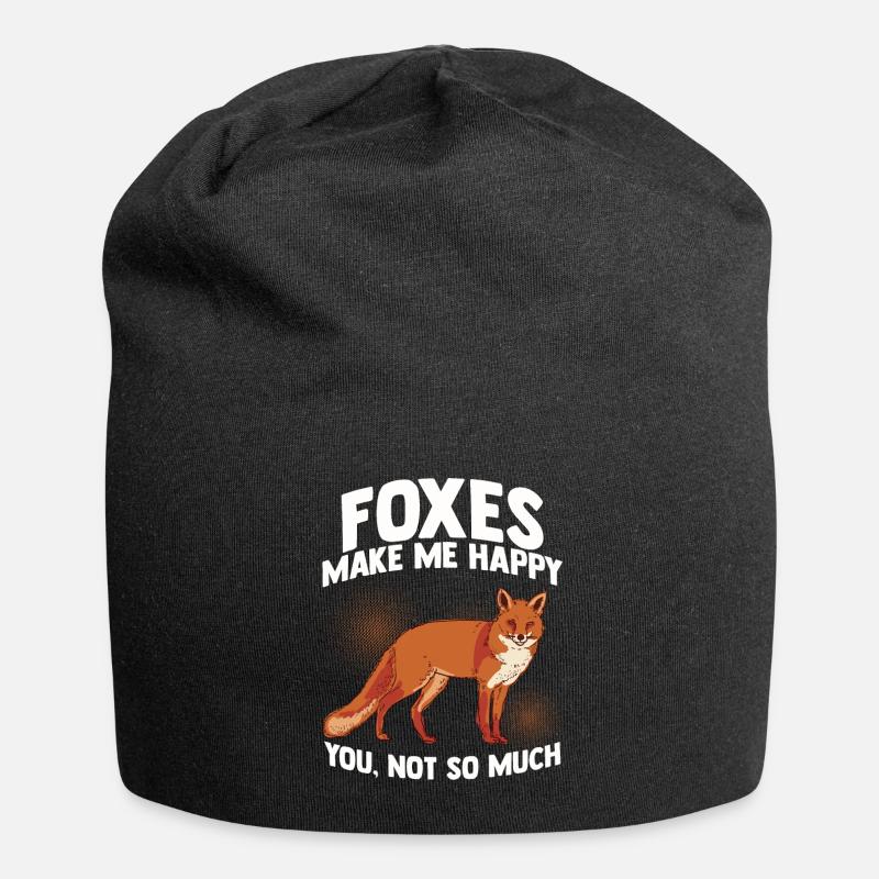 Fuchs - Jersey-Beanie - Schwarz