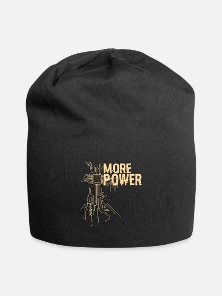 Mehr Leistung Hardware Ingenieur Design - Jersey-Beanie - Schwarz