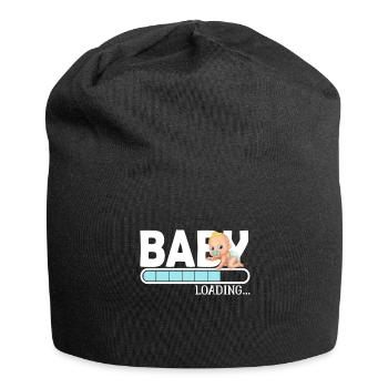 Baby Loading Pregnancy Gift - Jersey Beanie - black - Front