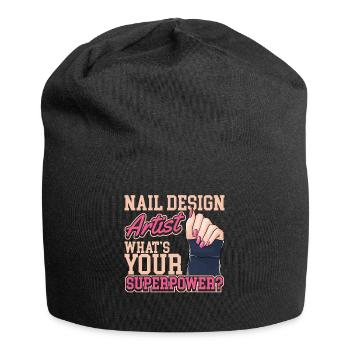 Ongles design cosmétiques ongles salon de manucure - Bonnet en jersey - noir - Devant