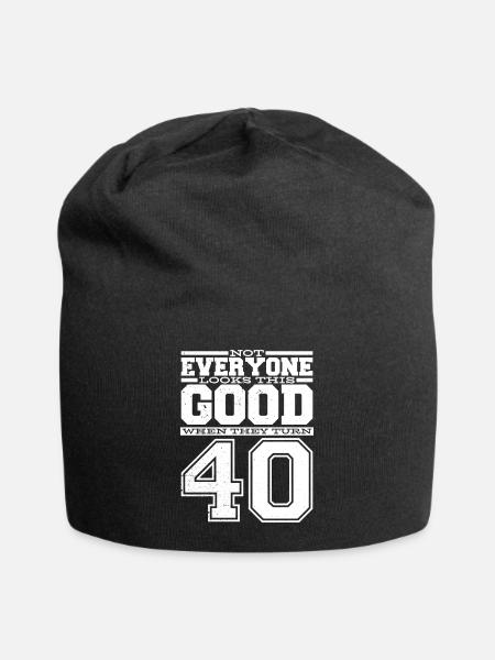 40th birthday man 40th birthday - Jersey Beanie - black