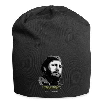 Fidel Castro Citation - Bonnet en jersey - noir - Devant