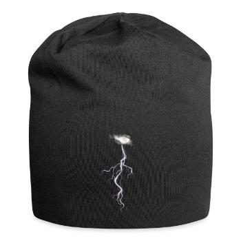 Lighting Gift Idea Lightning Bolt Graphic - Jersey Beanie - black - Front