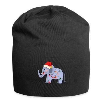 Elephant Ugly Christmas - Jersey Beanie - black - Front