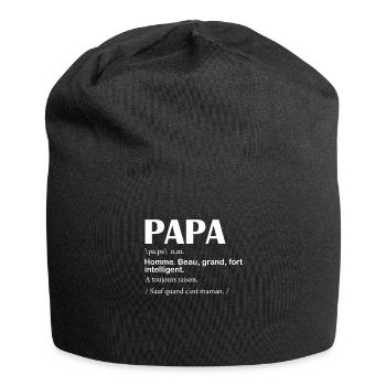 Papa Definition Homme Beau Grand Fort - Bonnet en jersey - noir - Devant