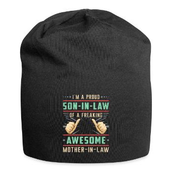 Best mother-in-law son-in-law gift - Jersey Beanie - black - Front