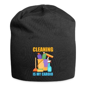 Drôle de femme de ménage nettoyeuse ménage ménage ménage - Bonnet en jersey - noir - Devant