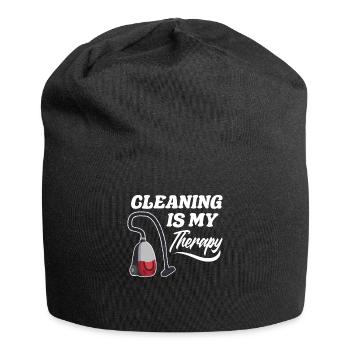 Drôle de femme de ménage nettoyeuse ménage ménage ménage - Bonnet en jersey - noir - Devant