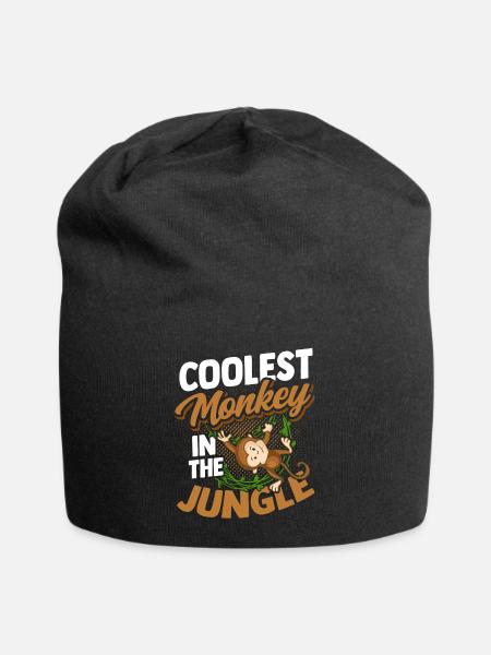 Affe - Jersey-Beanie - Schwarz