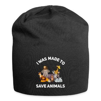 i was made to save animals... Tierarzt - Jersey-Beanie - Schwarz - Vorne