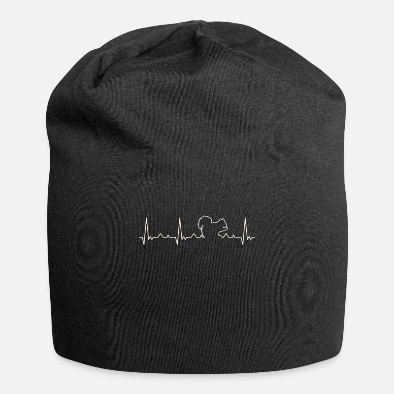 Écureuil battement de coeur - Bonnet en jersey - noir