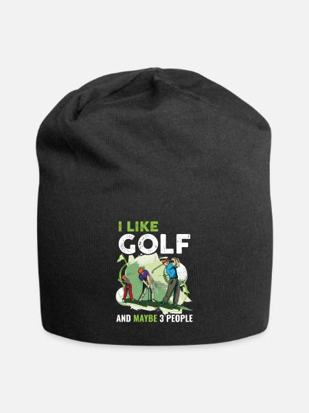 Golf Golfer Golfspieler Lustig Geschenk - Jersey-Beanie - sort