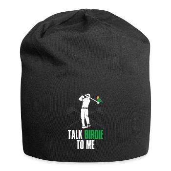 Golf Golfer Golfspieler Lustig Geschenk - Jersey-Beanie - Schwarz - Vorne
