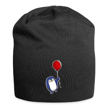 Ballon pingouin - Bonnet en jersey - noir - Devant