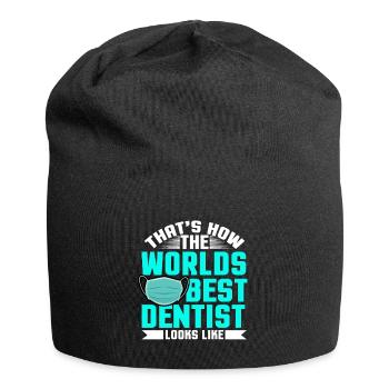 Zahnarzt - Jersey-Beanie - Schwarz - Vorne