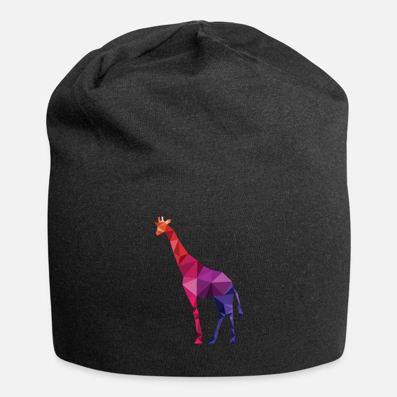 Giraffe - Jersey-Beanie - Schwarz