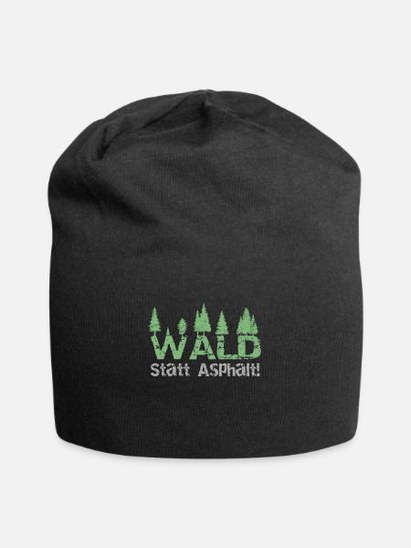 Wald statt Asphalt - Jersey-Beanie - Schwarz