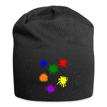 Taches de couleur - Bonnet en jersey - noir - Devant