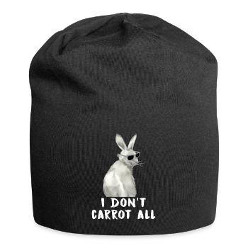 Hasen Häschen Kaninchen Ostern - Jersey-Beanie - Schwarz - Vorne