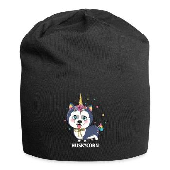Husky Schlittenhunde - Jersey-Beanie - Schwarz - Vorne