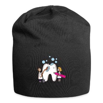 Dentist tooth doctor gift idea - Jersey Beanie - black - Front